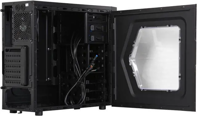 Alt view image 6 of 9 - Thermaltake Versa H23 Mid-Tower Case Mid Tower Computer Case with Windowed Side Panel and USB 3.0(CA-1B1-00M1WN-01)