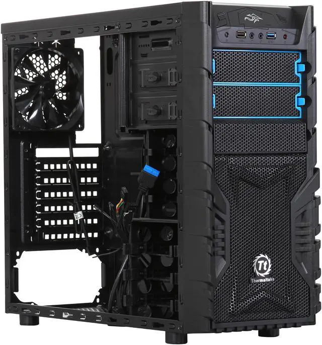 Alt view image 8 of 9 - Thermaltake Versa H23 Mid-Tower Case Mid Tower Computer Case with Windowed Side Panel and USB 3.0(CA-1B1-00M1WN-01)