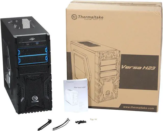 Alt view image 9 of 9 - Thermaltake Versa H23 Mid-Tower Case Mid Tower Computer Case with Windowed Side Panel and USB 3.0(CA-1B1-00M1WN-01)