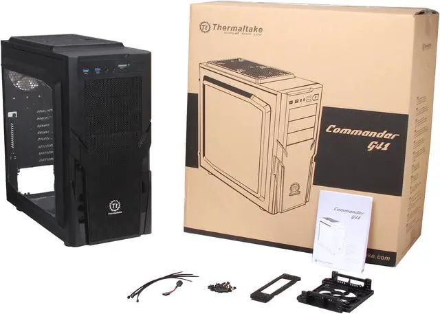 Alt view image 9 of 9 - Thermaltake Commander G41/Black/Win/SECC Black SPCC ATX Mid Tower Computer Case (CA-1B4-00M1WN-00)