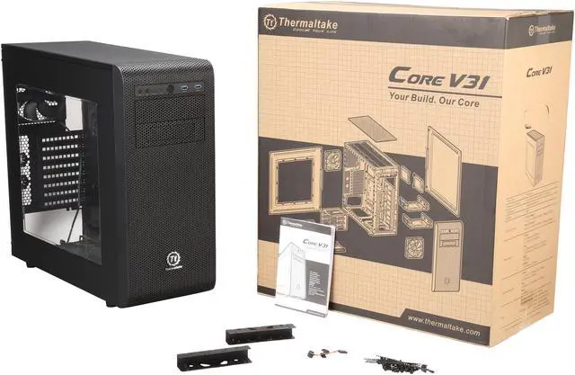 Alt view image 9 of 9 - Thermaltake Core V31 CA-1C8-00M1WN-00 Black ATX Gaming Mid Tower Computer Case