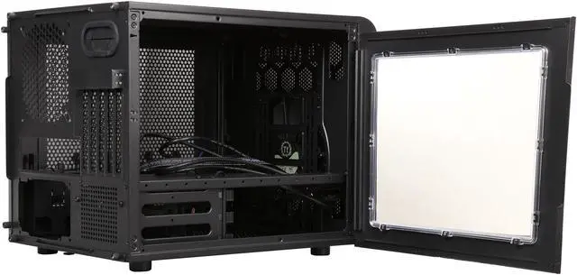 Alt view image 6 of 15 - Thermaltake Core V21 Black Extreme Micro ATX Cube Chassis CA-1D5-00S1WN-00