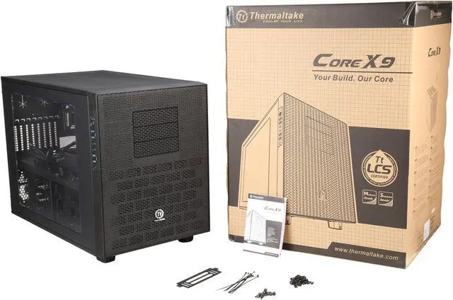 Alt view image 9 of 9 - Thermaltake Core X9 Black E-ATX Stackable Tt LCS Certified Cube Chassis CA-1D8-00F1WN-00