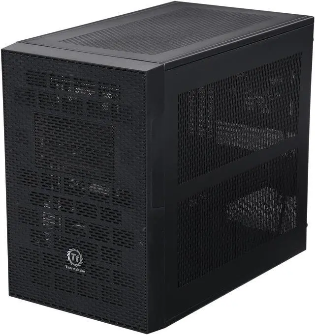 Alt view image 4 of 9 - Thermaltake Core X1 Black Mini ITX Stackable Tt LCS Certified Cube Chassis CA-1D6-00S1WN-00