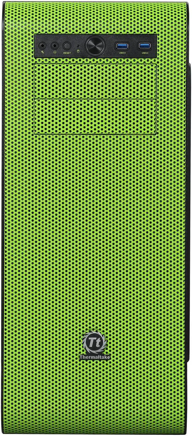 Alt view image 2 of 9 - Thermaltake Core V51 Riing Edition Black/Green ATX Gaming Mid Tower Computer Case CA-1C6-00M8WN-00