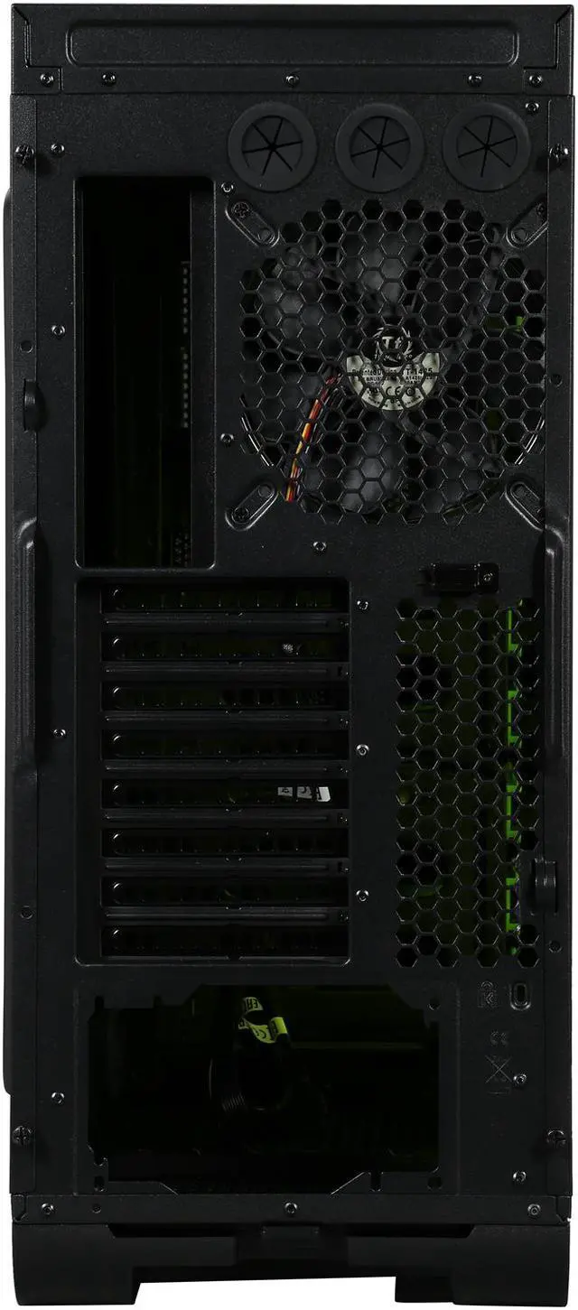 Alt view image 8 of 9 - Thermaltake Core V51 Riing Edition Black/Green ATX Gaming Mid Tower Computer Case CA-1C6-00M8WN-00
