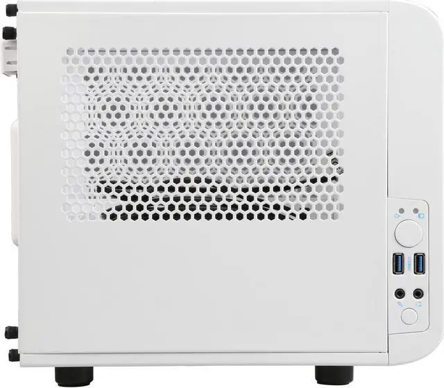 Alt view image 4 of 14 - Thermaltake Core V1 Snow Edition Extreme Mini ITX Cube Chassis, Compatible with Air and Liquid Cooling Builds CA-1B8-00S6WN-01