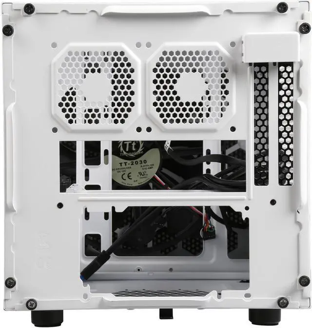 Alt view image 8 of 14 - Thermaltake Core V1 Snow Edition Extreme Mini ITX Cube Chassis, Compatible with Air and Liquid Cooling Builds CA-1B8-00S6WN-01