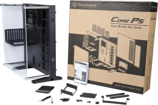 Alt view image 9 of 9 - Thermaltake Core P5 ATX Open Frame Panoramic Viewing Tt LCS Certified Gaming Computer Case CA-1E7-00M1WN-00