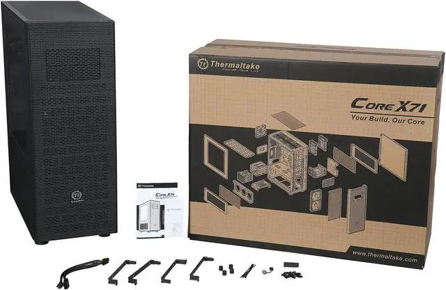 Alt view image 10 of 9 - Thermaltake Core X71 Black ATX Gaming Full Tower Tt LCS Certified Gaming Computer Case CA-1F8-00M1WN-00