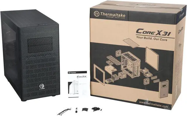 Alt view image 10 of 9 - Thermaltake Core X31 Black ATX Gaming Mid Tower Tt LCS Certified Gaming Computer Case CA-1E9-00M1WN-00