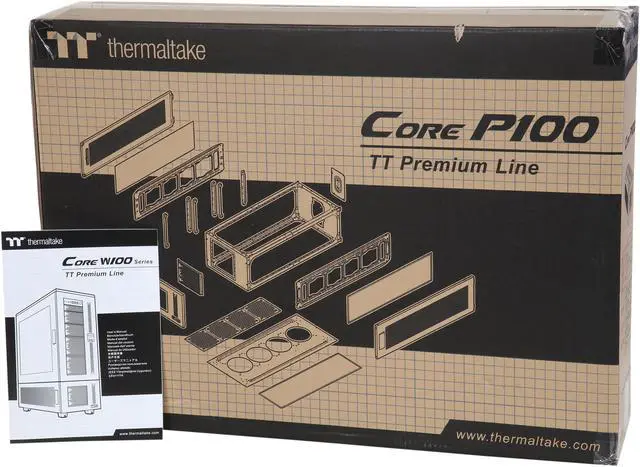 Alt view image 6 of 6 - Thermaltake Core P100 Black Extended Cooling Fully Modular/Dismantle Stackable Tt LCS Certified Pedestal CA-1F1-00D1NN-00