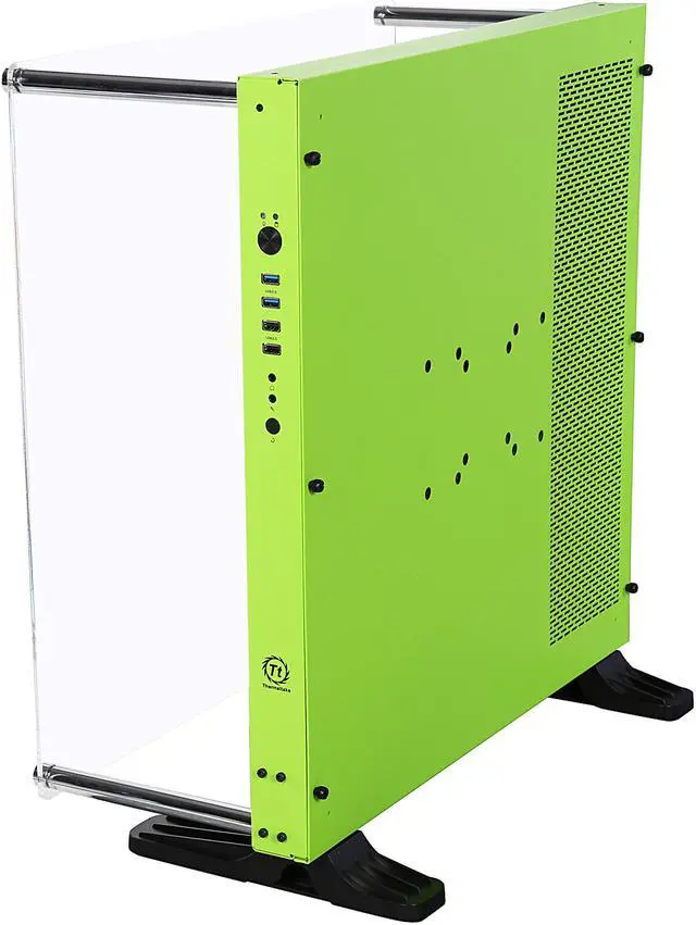 Alt view image 3 of 8 - Thermaltake Core P5 Green Edition ATX Open Frame Panoramic Viewing Tt LCS Certified Gaming Computer Case CA-1E7-00M8WN-00