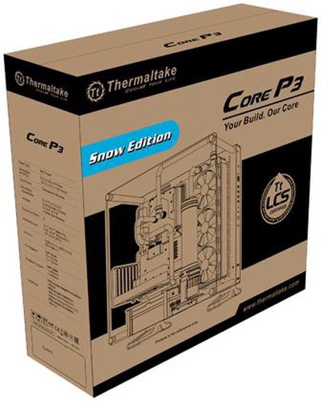 Alt view image 10 of 10 - Thermaltake Core P3 Snow ATX Open Frame Panoramic Viewing Tt LCS Certified Gaming Computer Case with Riser Cable CA-1G4-00M6WN-00