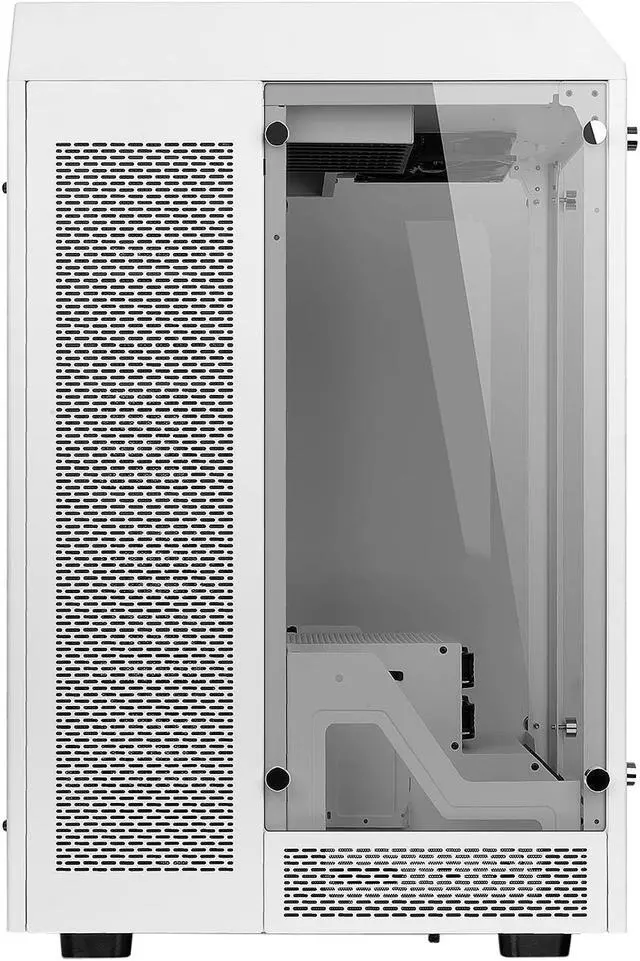 Alt view image 2 of 12 - Thermaltake Tower 900 Snow Edition Tempered Glass Fully Modular E-ATX Vertical Super Tower Chassis CA-1H1-00F6WN-00
