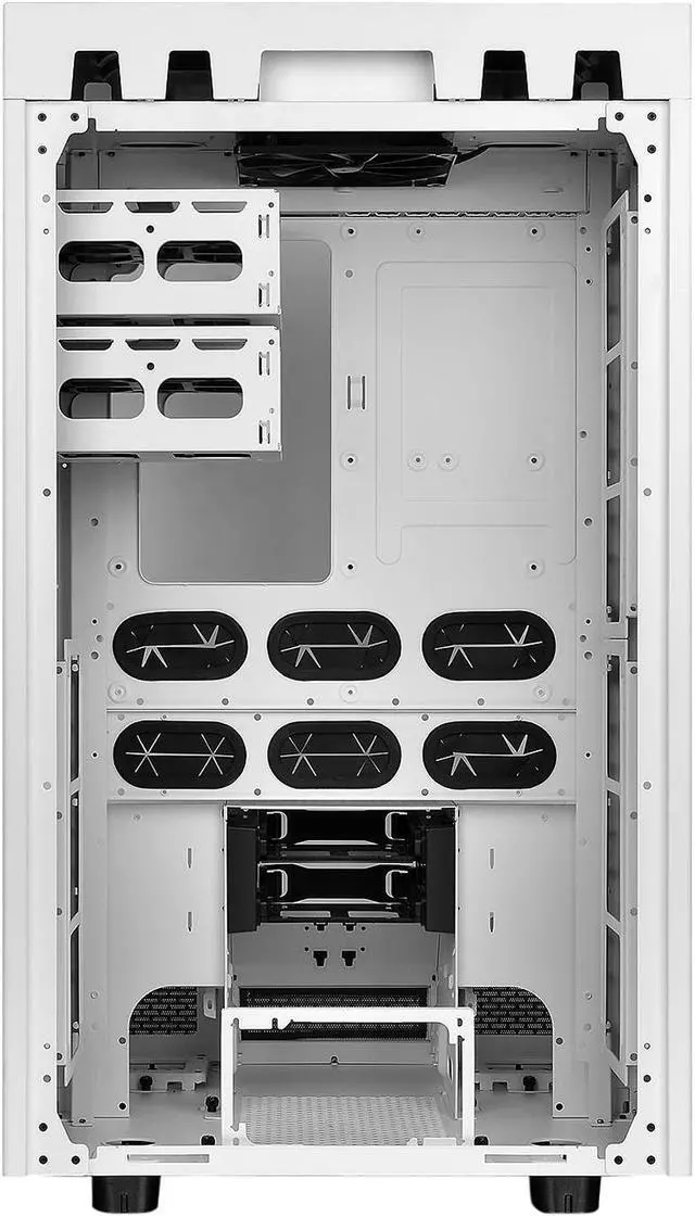 Alt view image 5 of 12 - Thermaltake Tower 900 Snow Edition Tempered Glass Fully Modular E-ATX Vertical Super Tower Chassis CA-1H1-00F6WN-00