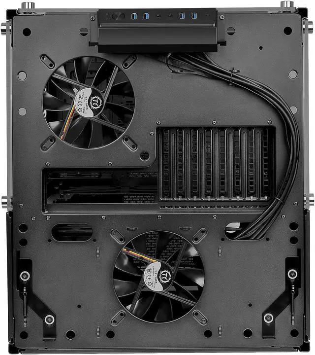 Alt view image 10 of 11 - Thermaltake Tower 900 Black Tempered Glass Fully Modular E-ATX Vertical Super Tower Chassis CA-1H1-00F1WN-00