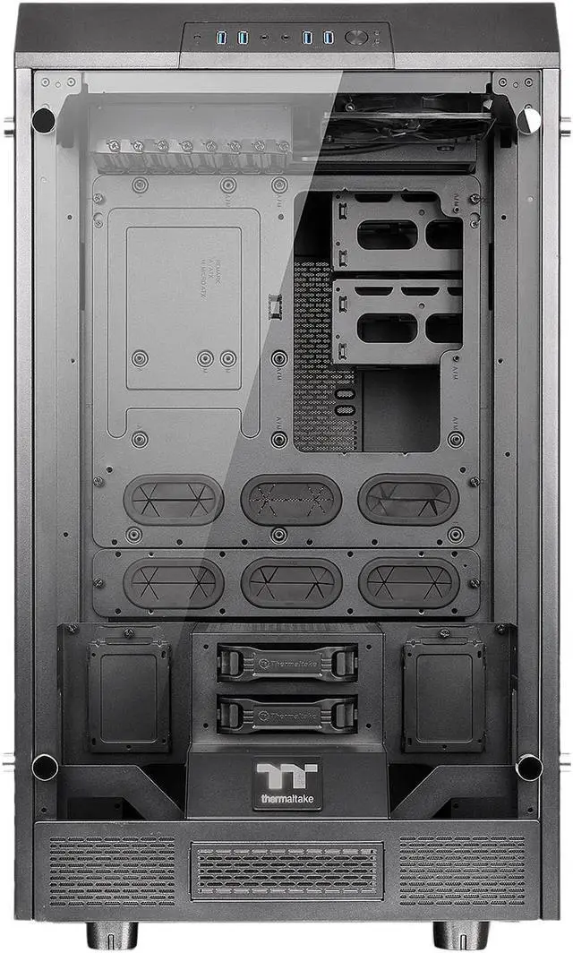 Alt view image 4 of 11 - Thermaltake Tower 900 Black Tempered Glass Fully Modular E-ATX Vertical Super Tower Chassis CA-1H1-00F1WN-00