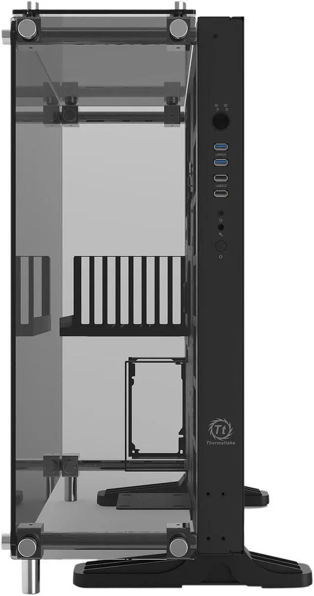 Alt view image 2 of 10 - Thermaltake Core P5 Black Tempered Glass Edition ATX Open Frame Panoramic Viewing Tt LCS Certified Gaming Computer Case CA-1E7-00M1WN-03