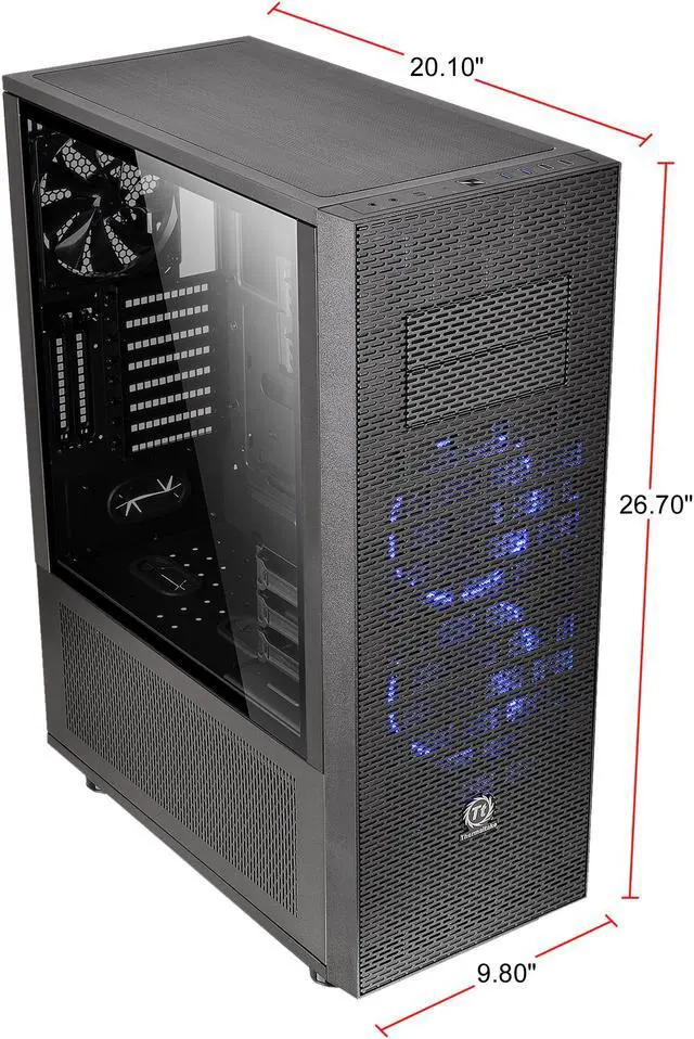 Alt view image 7 of 9 - Thermaltake Core X71 Tempered Glass Edition Black ATX Gaming Full Tower Tt LCS Certified Gaming Computer Case CA-1F8-00M1WN-02