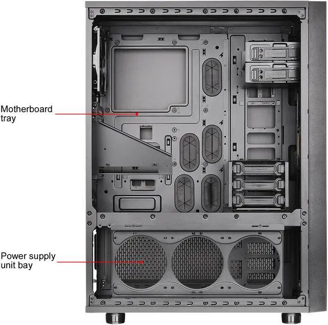 Alt view image 8 of 9 - Thermaltake Core X71 Tempered Glass Edition Black ATX Gaming Full Tower Tt LCS Certified Gaming Computer Case CA-1F8-00M1WN-02