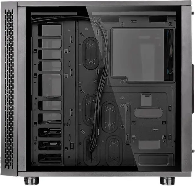 Alt view image 3 of 19 - Thermaltake View 31 Dual Tempered Glass ATX Tt LCS Certified Black Gaming Mid Tower Computer Case CA-1H8-00M1WN-00