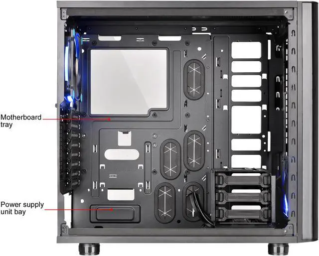 Alt view image 16 of 19 - Thermaltake View 31 Dual Tempered Glass ATX Tt LCS Certified Black Gaming Mid Tower Computer Case CA-1H8-00M1WN-00