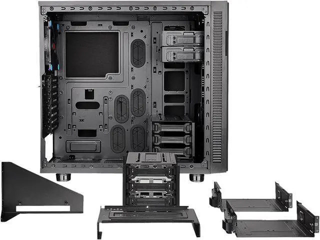 Alt view image 11 of 12 - Thermaltake Suppressor F31 Tempered Glass Edition ATX Mid Tower Tt LCS Certified Gaming Silent Computer Case CA-1E3-00M1WN-03