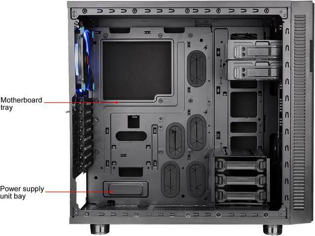 Alt view image 6 of 12 - Thermaltake Suppressor F31 Tempered Glass Edition ATX Mid Tower Tt LCS Certified Gaming Silent Computer Case CA-1E3-00M1WN-03