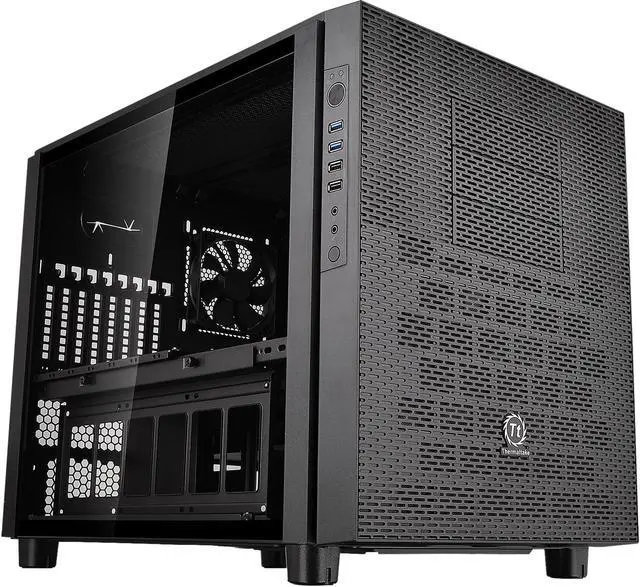Main image of Thermaltake Core X5 Tempered Glass Edition E-ATX Stackable Black Cube Chassis CA-1E8-00M1WN-02