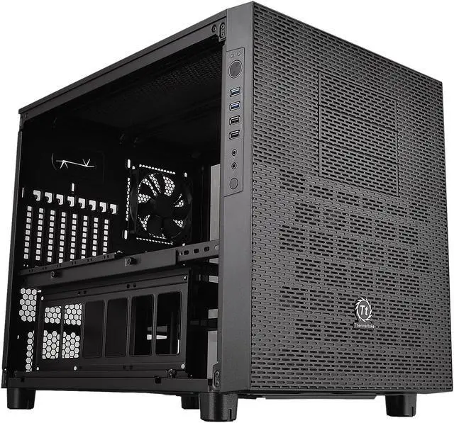 Alt view image 6 of 7 - Thermaltake Core X5 Tempered Glass Edition E-ATX Stackable Black Cube Chassis CA-1E8-00M1WN-02