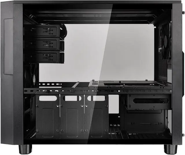 Alt view image 4 of 7 - Thermaltake Core X5 Tempered Glass Edition E-ATX Stackable Black Cube Chassis CA-1E8-00M1WN-02
