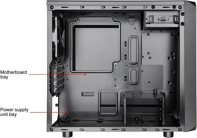 Alt view image 4 of 7 - Thermaltake Versa H15 Black SPCC Micro ATX Tower Computer Case CA-1D4-00S1NN-00