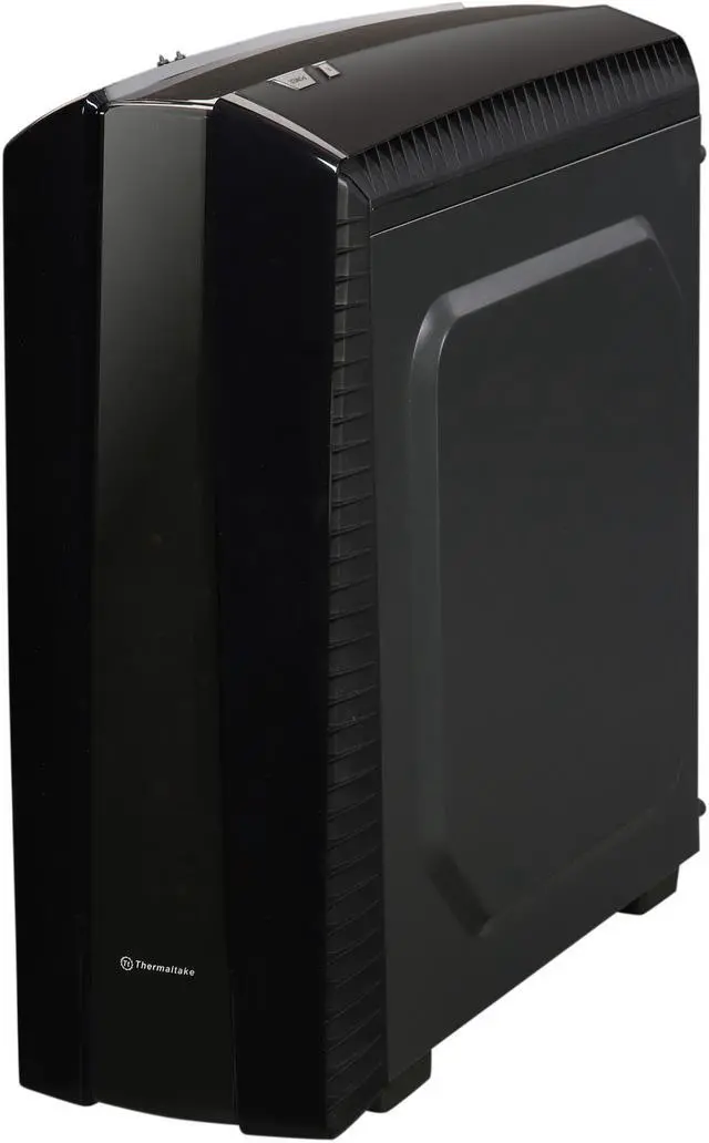 Alt view image 3 of 10 - Thermaltake Versa N27 Red LED Fan Edition Black ATX Gaming Mid Tower Computer Case CA-1H6-00M1WN-02