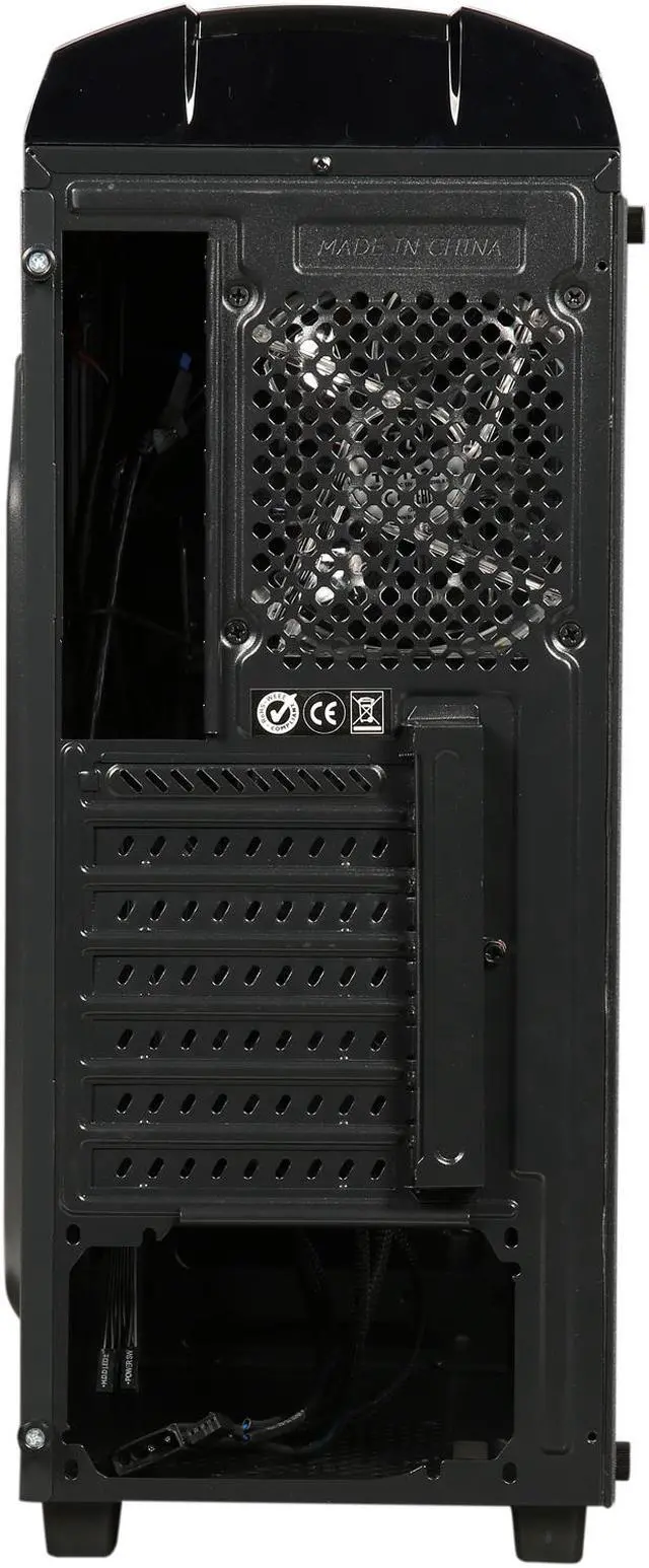 Alt view image 5 of 10 - Thermaltake Versa N27 Red LED Fan Edition Black ATX Gaming Mid Tower Computer Case CA-1H6-00M1WN-02