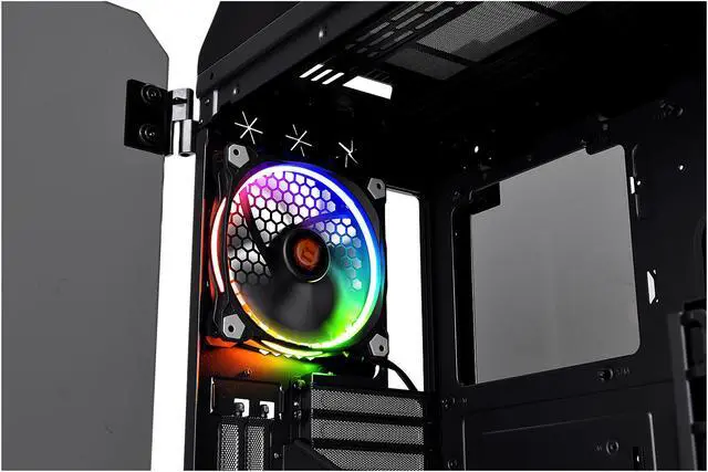 Alt view image 11 of 17 - Thermaltake View 71 RGB 4-Sided Tempered Glass Vertical GPU Modular E-ATX Gaming Full Tower Computer Case with 3 RGB LED Riing Fan Pre-installed CA-1I7-00F1WN-01