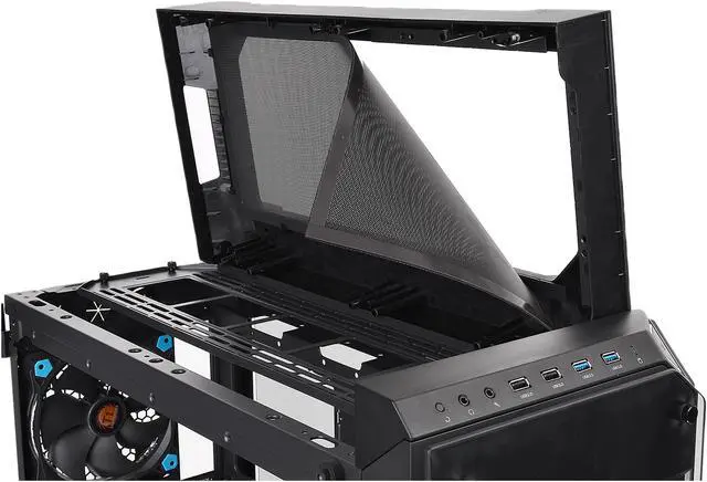 Alt view image 13 of 17 - Thermaltake View 71 RGB 4-Sided Tempered Glass Vertical GPU Modular E-ATX Gaming Full Tower Computer Case with 3 RGB LED Riing Fan Pre-installed CA-1I7-00F1WN-01