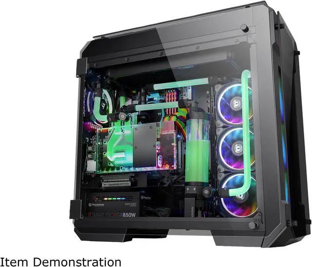Alt view image 6 of 17 - Thermaltake View 71 RGB 4-Sided Tempered Glass Vertical GPU Modular E-ATX Gaming Full Tower Computer Case with 3 RGB LED Riing Fan Pre-installed CA-1I7-00F1WN-01