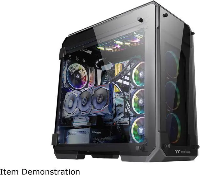 Alt view image 7 of 17 - Thermaltake View 71 RGB 4-Sided Tempered Glass Vertical GPU Modular E-ATX Gaming Full Tower Computer Case with 3 RGB LED Riing Fan Pre-installed CA-1I7-00F1WN-01