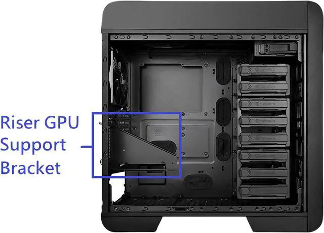 Alt view image 14 of 17 - Thermaltake Core V71 Tempered Glass Black E-ATX Full Tower Tt LCS Certified Gaming Computer Case CA-1B6-00F1WN-04