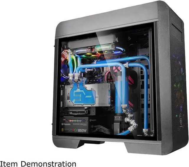 Alt view image 6 of 17 - Thermaltake Core V71 Tempered Glass Black E-ATX Full Tower Tt LCS Certified Gaming Computer Case CA-1B6-00F1WN-04