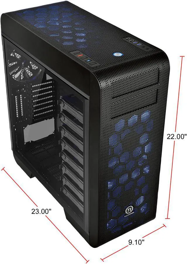 Alt view image 17 of 17 - Thermaltake Core V71 Tempered Glass Black E-ATX Full Tower Tt LCS Certified Gaming Computer Case CA-1B6-00F1WN-04