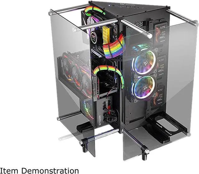 Alt view image 6 of 8 - Thermaltake Core P90 Black Mid Tower Tempered Glass Open Frame Viewing Tt LCS Certified Gaming Computer Case CA-1J8-00M1WN-00