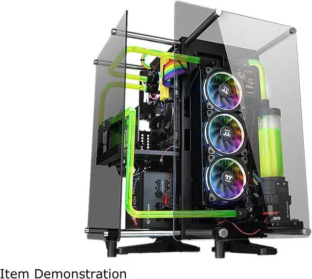 Alt view image 7 of 8 - Thermaltake Core P90 Black Mid Tower Tempered Glass Open Frame Viewing Tt LCS Certified Gaming Computer Case CA-1J8-00M1WN-00