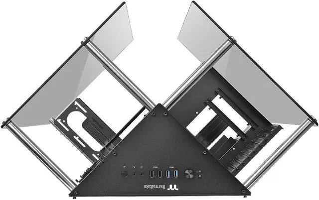 Alt view image 5 of 8 - Thermaltake Core P90 Black Mid Tower Tempered Glass Open Frame Viewing Tt LCS Certified Gaming Computer Case CA-1J8-00M1WN-00