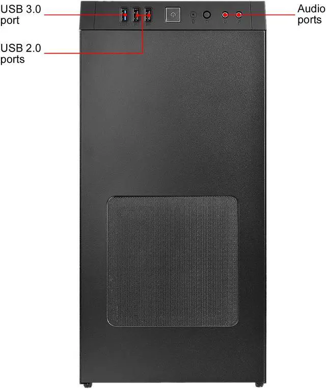 Alt view image 13 of 16 - Thermaltake Versa H17  Black SPCC Micro ATX Gaming Computer Case CA-1J1-00S1NN-00