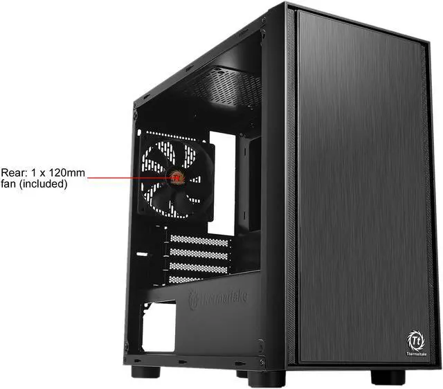 Alt view image 15 of 16 - Thermaltake Versa H17  Black SPCC Micro ATX Gaming Computer Case CA-1J1-00S1NN-00