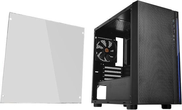 Alt view image 9 of 13 - Thermaltake Versa H18 Tempered Glass Black SPCC Micro ATX Gaming Computer Case CA-1J4-00S1WN-01