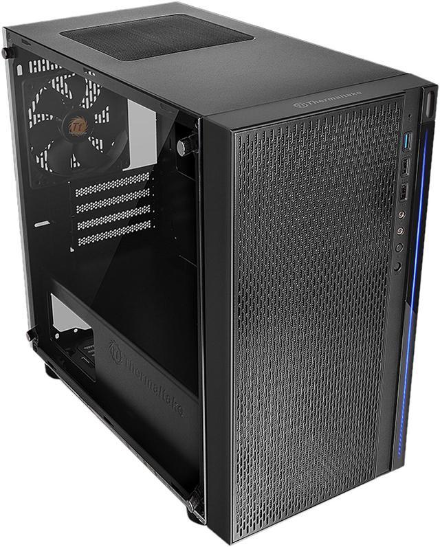 Alt view image 5 of 13 - Thermaltake Versa H18 Tempered Glass Black SPCC Micro ATX Gaming Computer Case CA-1J4-00S1WN-01
