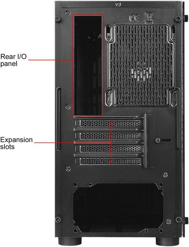 Alt view image 13 of 13 - Thermaltake Versa H18 Tempered Glass Black SPCC Micro ATX Gaming Computer Case CA-1J4-00S1WN-01